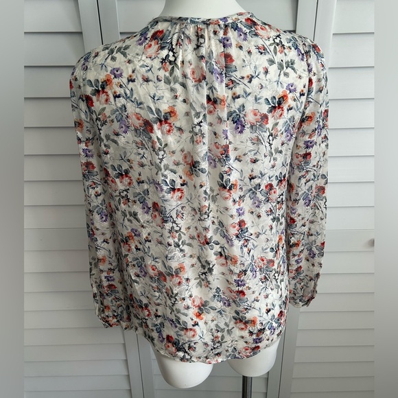 Rebecca Taylor | Ruby silk blend floral jacquard sheer blouse - Picture 5 of 11